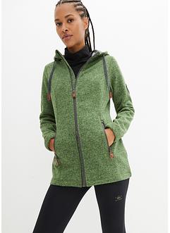 Strikket fleecejakke med hette, bpc bonprix collection