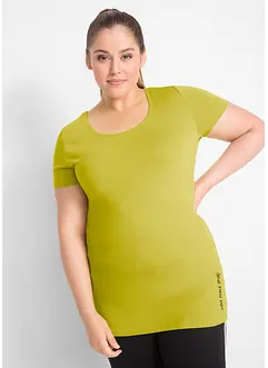 Lang topp med skrift (2-pack), bonprix