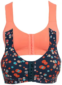BH uten bøyle med lukking foran, med økologisk bomull (2-pack), bonprix