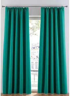 Lystett gardin, ensfarget, med termofunksjon (1-pack), bonprix