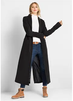 Lang kåpe i ull-stil, bonprix