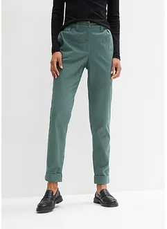 Stretch-chinos med komfortlinning og brett nederst på benet, bonprix