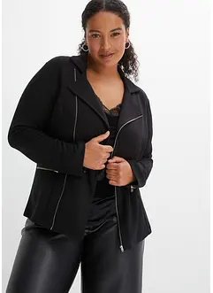 Bikerjakke i jersey i viskosemiks, bonprix