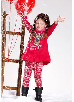 Langermet topp og leggings i 100% økologisk bomull (2-delt sett), bonprix