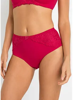 Høy truse med blonder (2-pack), bonprix