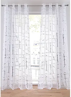 Gardin med folieprint (2-pack), bonprix