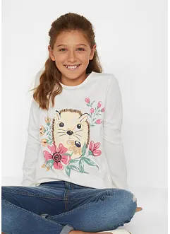 Langermet topp for barn, økologisk bomull (2-pack), bonprix