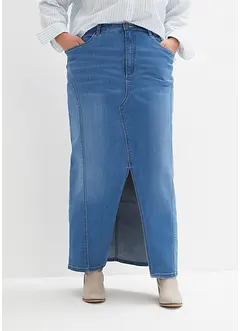 Jeansskjørt, Low Waist, komfortlinning, bonprix