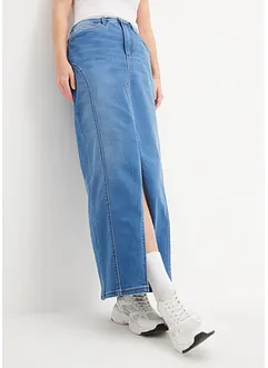 Jeansskjørt, Low Waist, komfortlinning, bonprix