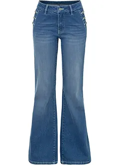 Bootcut-jeans Mid Waist, økologisk bomull, bonprix