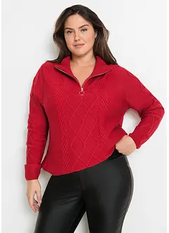 Troyer-genser med flettemønster, bonprix