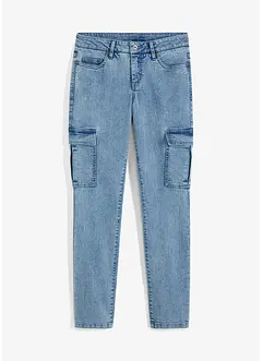 Straight cargojeans med vasket look, bonprix