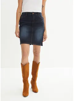 Jeansskjørt med stretch, bonprix