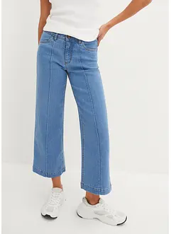 Wide Leg-jeans Mid Waist, Cropped, bonprix