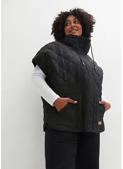 Oversized vattert  funksjons-vest, vannavvisende, bonprix