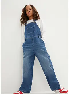 Jeans-snekkerbukse til barn, Wide Leg, bonprix