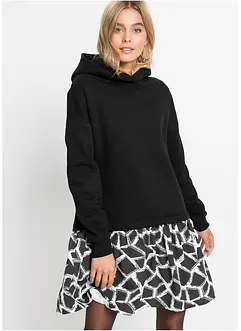 Sweatkjole i 2-i-1-stil, bonprix