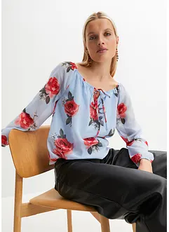 Bluse med snøring, bonprix