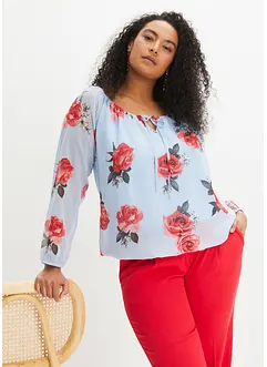 Bluse med snøring, bonprix