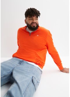 Sweatshirt med Troyer-krage og resirkulert polyester, bpc bonprix collection