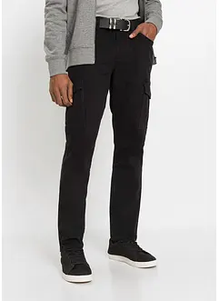 Slim Fit-bukse med stretch og cargolommer, Straight, bonprix