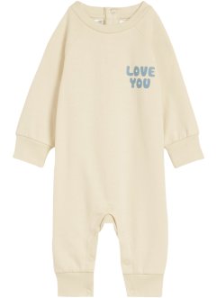 Sweat-jumpsuit av økologisk bomull til baby, bpc bonprix collection
