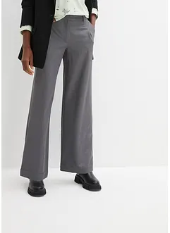 Vid bukse med legg og justerbar High Waist-komfortlinning, lang, bonprix