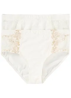 Formende truse med broderi (2-pack), bonprix