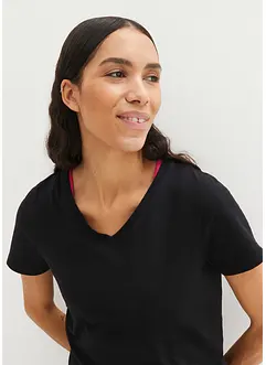 Essential T-skjorte med V-hals, Seamless, bonprix