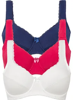 BH med bøyle og økologisk bomull (3-pack), bonprix