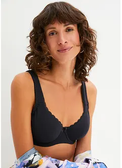 BH med bøyle og økologisk bomull (3-pack), bonprix