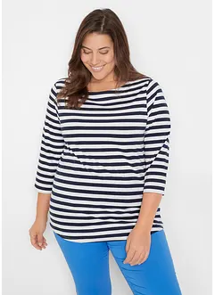 Topp med båthals, 3/4-lang arm, bonprix
