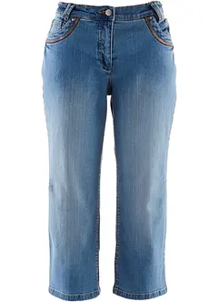 Slim Fit-jeans i capri-lengde, Mid Waist, bonprix