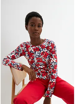 Langermet topp med blomsterprint, bonprix