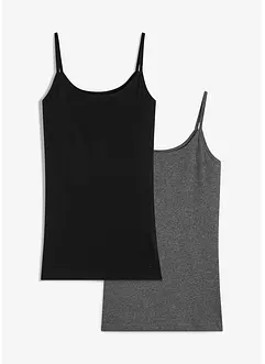 Singlet av 100% bomull, 2-pack, bonprix