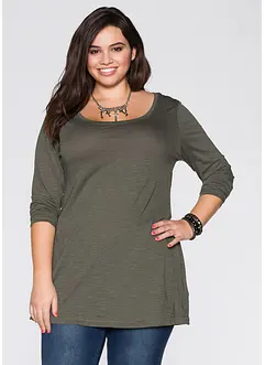 Langermet topp i 100% bomull, bonprix