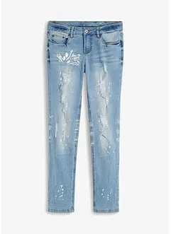 Straight-jeans Mid Waist, print, bonprix