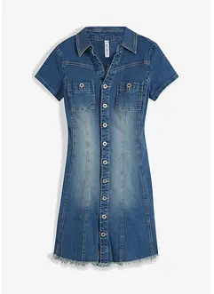 Jeanskjole med knapper, bonprix