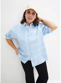 Skjortebluse i ren bomull, bonprix