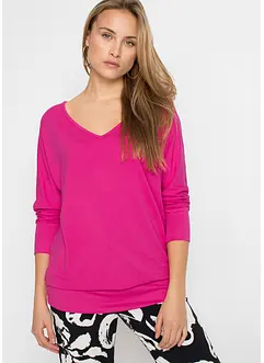 Oversized topp i lett viskose, bonprix