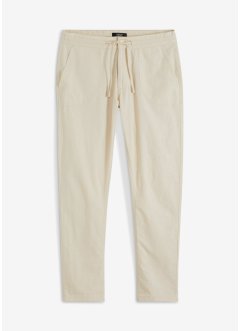Loose Fit slip on-bukse med lin, Tapered, bpc bonprix collection