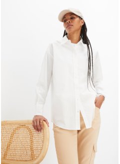 Oversized skjorte med knappestolpe, bpc bonprix collection