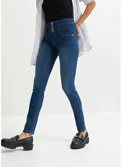 High Waist Jeans med lang knappestolpe, bonprix