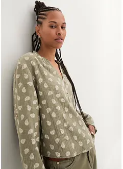 Oversized bluse i lett musselin, bonprix