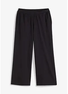 Culotte-pyjamasbukse med stikklommer, av økologisk bomull, bonprix