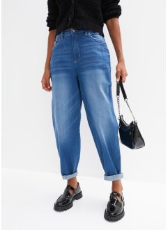 Paperbag jeans med økologisk bomull, RAINBOW