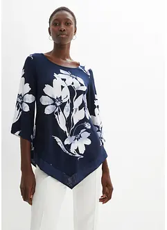 Trikot-tunika med blomstermønster, bonprix