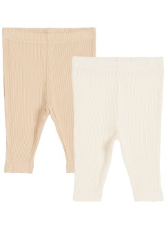 Ribbet leggings til baby (2-pack), bpc bonprix collection