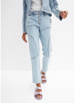 Straight jeans med delesømmer, RAINBOW