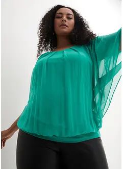 Chiffonbluse med topp under, bonprix